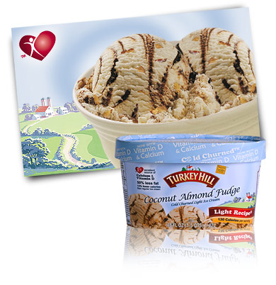 Turkey Hill Coconut Almond Fudge Light Ice Cream